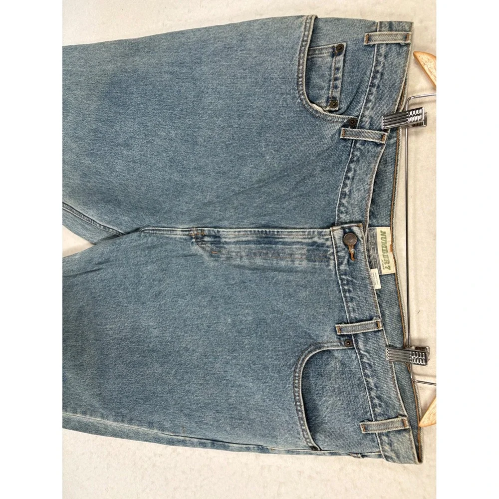 Vintage Old Navy Number 7 Blue Jeans Mens 44x32 Medium Wash Straight Leg Denim